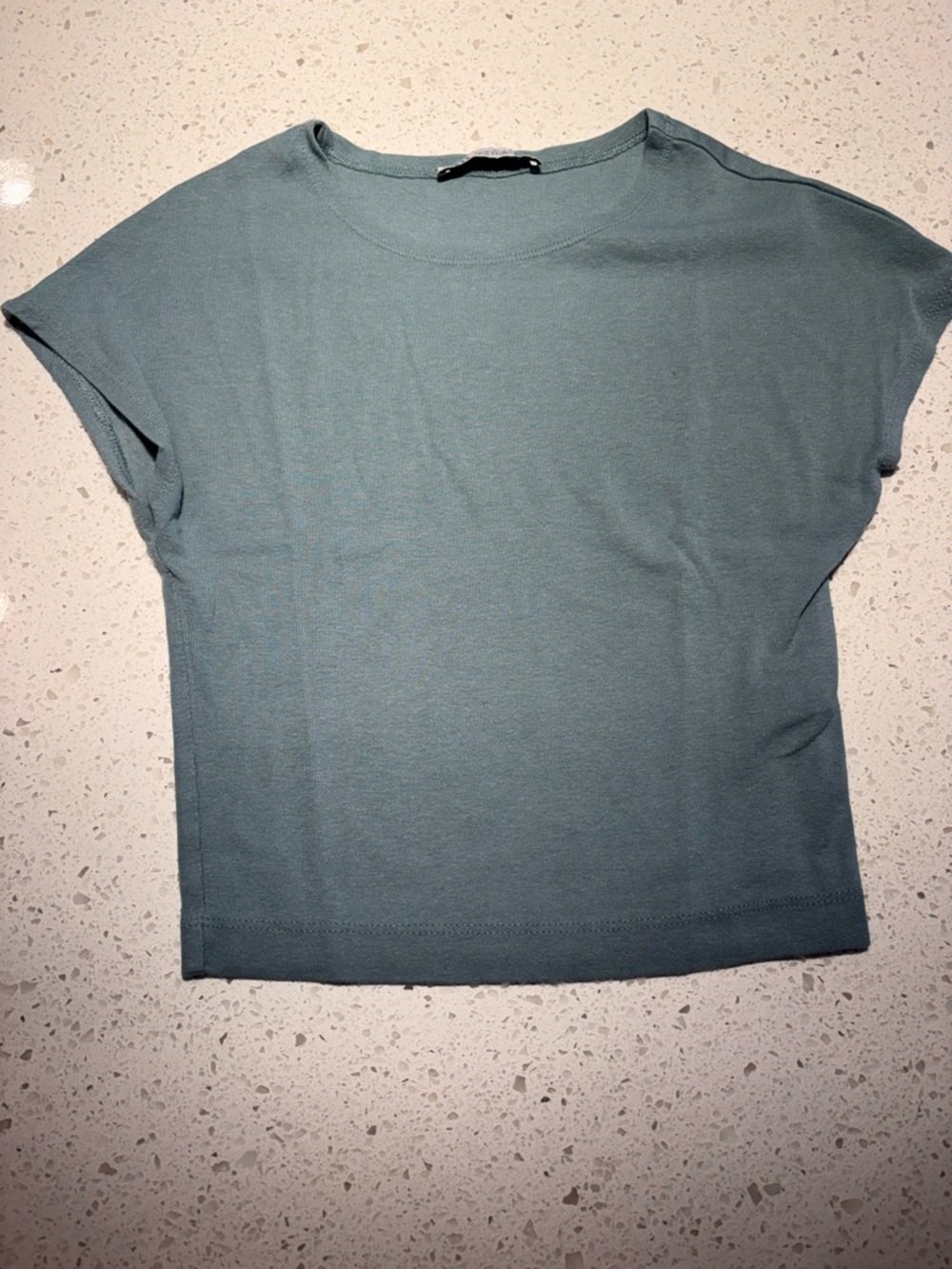 Zara Short Sleeve Knit Top - Teal Green